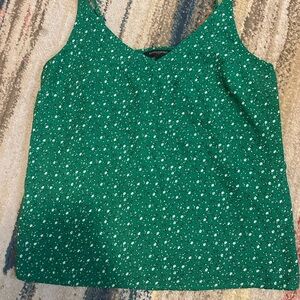Green floral pattern blouse